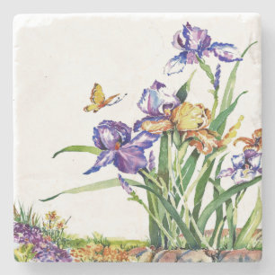 Wilde Iris Steinuntersetzer