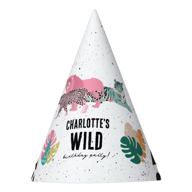 Wilde Jungle-Party-Kindergeburtstag Partyhütchen (Vorderseite)