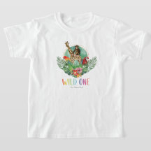 Wilde Jungle Safari Tiere Moderne Wasserfarbe T