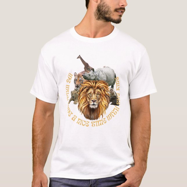 Wilde Jungle Tiere mit majestätischen Löwenzentner T-Shirt (Vorderseite)