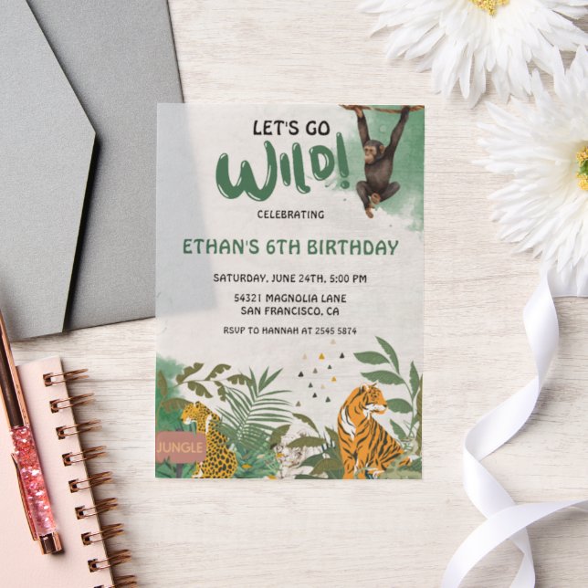 Wilde Jungle Tiere zum Geburtstag (Hochzeit)