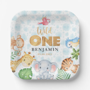 Wilde Jungtiere 1. Geburtstag Party Papier P Pappteller