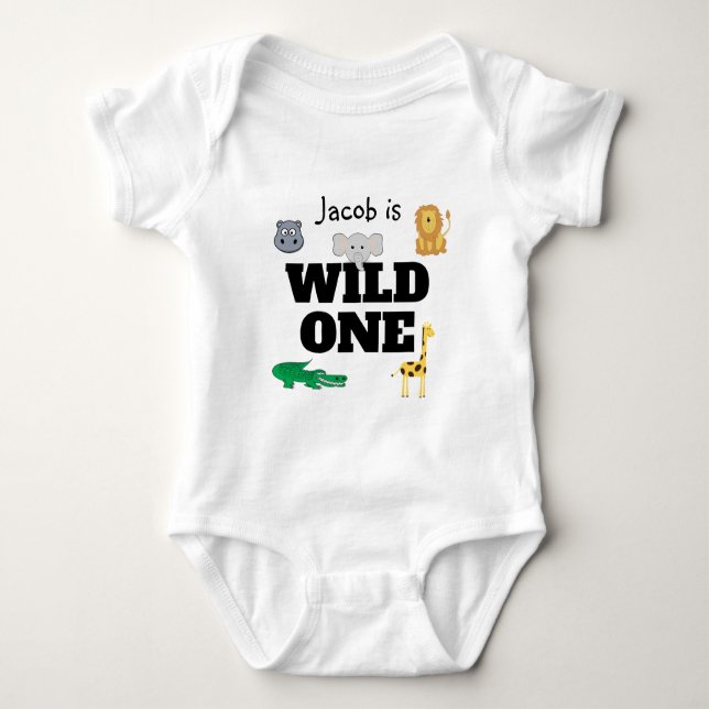 Wilde Jungtiere Baby Strampler (Vorderseite)