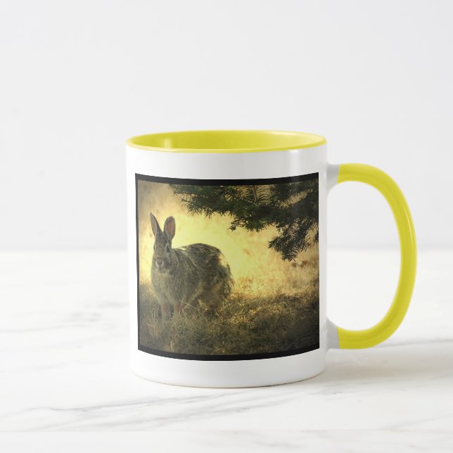 Wilde Kaninchen-Keramik-Kaffee-Tasse Tasse (Rechts)