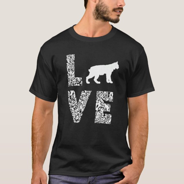 Wilde Katze Caracal Leopard Liebe Heart Wild Anima T-Shirt (Vorderseite)