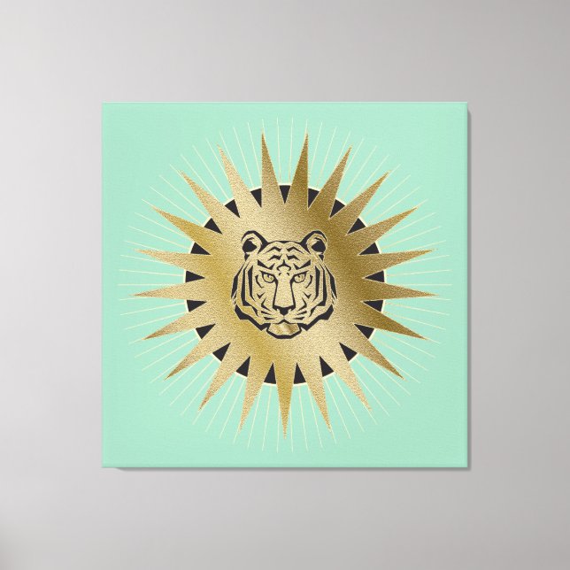 Wilde Katze - überzogene Canvas Leinwanddruck (Vorderseite)