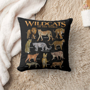 Wilde Katzen Tiere der Welt für Erziehung und Bild Kissen