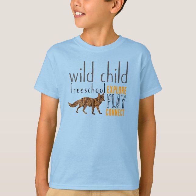 Wilde Kinderfox-Entwurfs-Dunkelheit T-Shirt (Vorderseite)