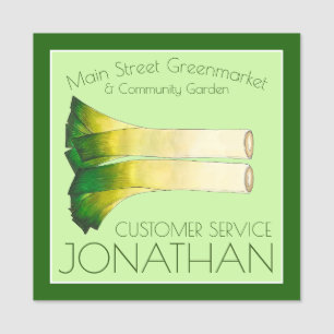 Wilde Leeks Garten Gemüsegarten Küche Garten Namensschild