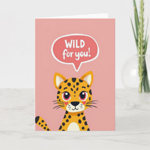 Wilde Leopard-Karte für Dich Karte