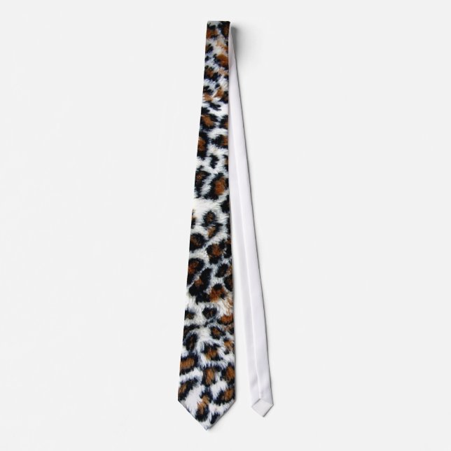 Wilde Leopard-Pelz-Hals-Krawatte Krawatte (Vorderseite)