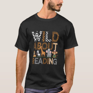 Wilde Leseliebhaber Bibliothek Tag T-Shirt