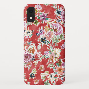 WILDE LIEBE mutiges rotes Blumen Case-Mate iPhone Hülle