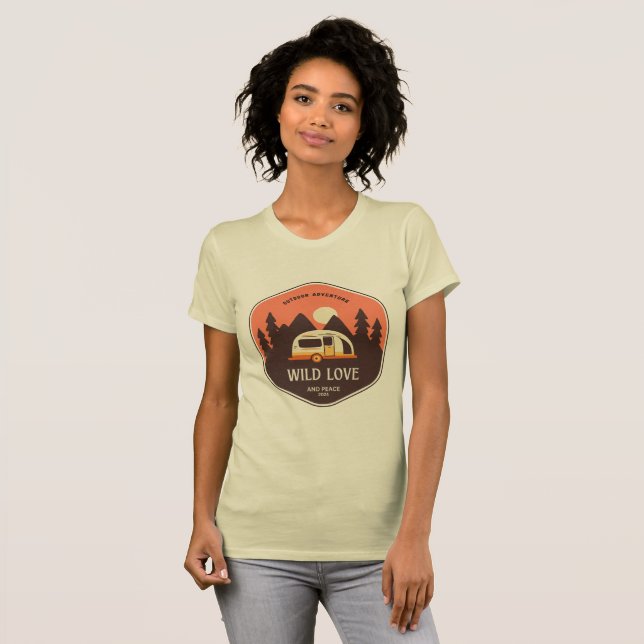 Wilde Liebe und Frieden T-Shirt (Vorne ganz)