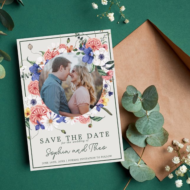 Wilde Liebe Wildblume Boho Floral Wedding Save The Date (Von Creator hochgeladen)