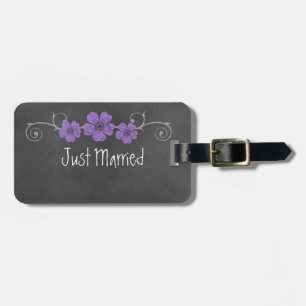 Wilde Lila Rose Chalkboard Gepäckanhänger