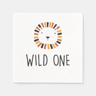 Wilde Löwe zum ersten Geburtstag Servietten