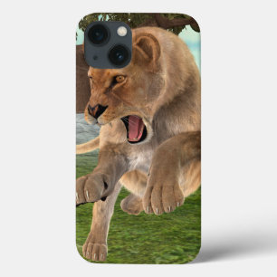 Wilde Löwin Dschungel-Abenteuer-Kunst Case-Mate iPhone Hülle