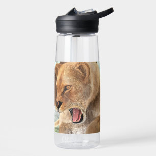 Wilde Löwin Dschungel-Abenteuer-Kunst Trinkflasche