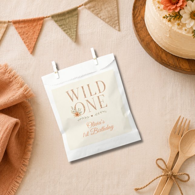 Wilde Mädchen-Boho-Wildblumen-Pferd 1. Geburtstag Geschenktütchen (Von Creator hochgeladen)
