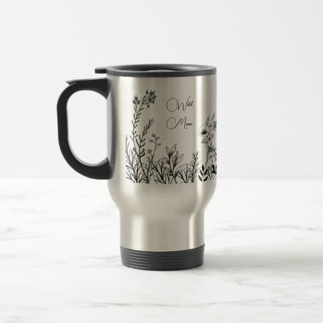 Wilde Mama Wilde Blume Doodles Tasse (Links)