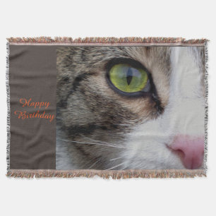 Wilde mit Augen Katzethrow-Decke - alles Gute zum Decke