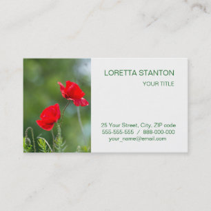 Wilde Mohn Visitenkarte