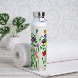 Wilde Mohnblumen Wasserflasche Trinkflasche