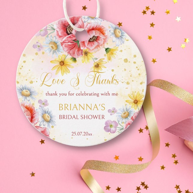 Wilde Mohnblüte Brautparty Gunst Geschenkanhänger (Von Creator hochgeladen)