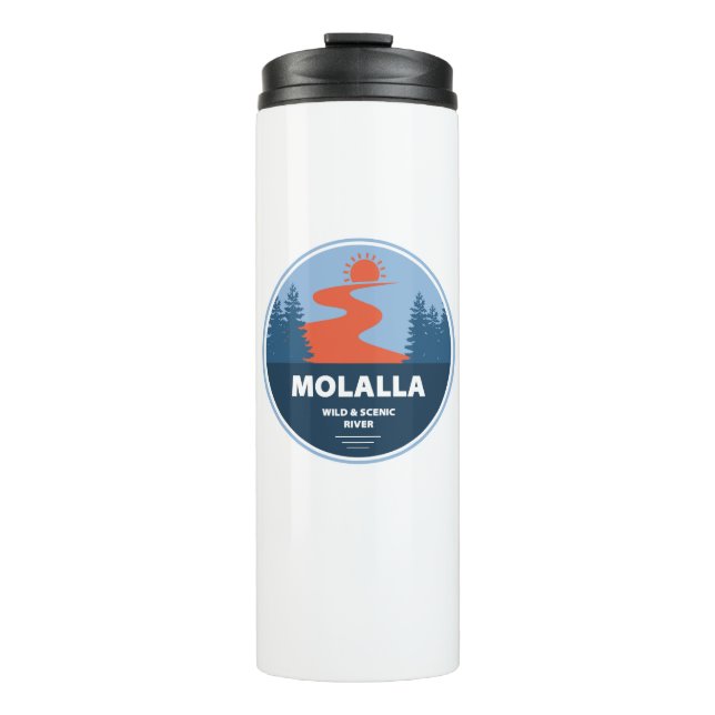 Wilde Molalla und Landschaftliche Flüsse Thermosbecher (Vorderseite)
