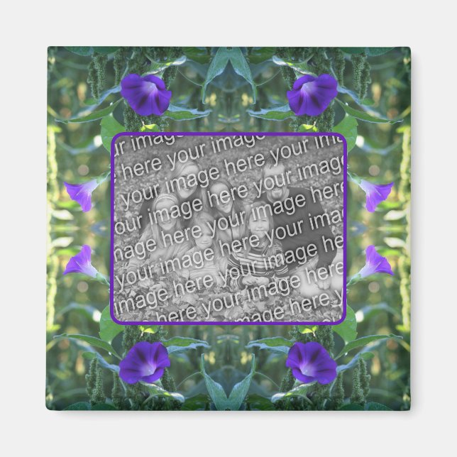 Wilde Morning Glory-Blume ergänzen Ihr Foto Magnet (Vorne)
