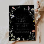 Wilde Multicolor Floral Black Surprise Party Einladung<br><div class="desc">Diese wildromantische schwarze Überraschungsparty lädt zu einem modernen Geburtstag,  Ruhestand oder einer Überraschungsparty ein. Das Design ist in Aquarellfarbe,  Rosa,  Rosa,  lila,  Marineblau und Weiß elegant Blume mit smaragdgrünen Blätter in einem dunklen Hintergrund.</div>