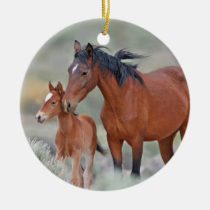 Wilde Mustangs an Altamont Durchlauf Keramikornament