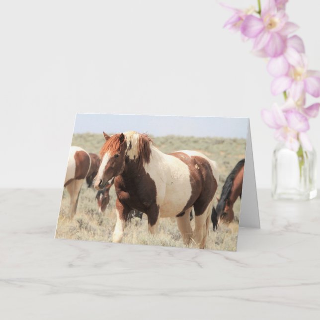Wilde Mustangs aus dem Westen Karte (Orchidee)