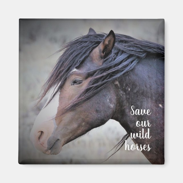 Wilde Mustangs aus dem Westen Magnet (Vorne)