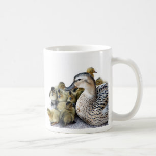 Wilde Mutter-Ente und Entlein Kaffeetasse