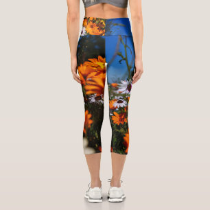 Wilde Namaqualand-Blume Capri Leggings
