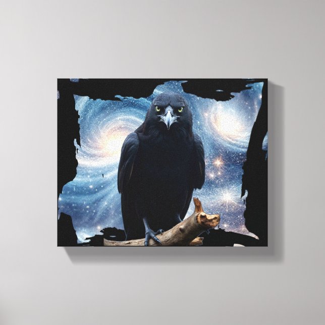 Wilde Natur Crow-Raven Leinwand Kunst, Dichtung un (Vorderseite)