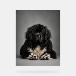 Wilde Newf-Haare, völlig egal  Acrylschild
