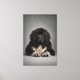 Wilde Newf-Haare, völlig egal  Leinwanddruck