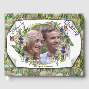 Wilde Öko-freundliche Gräser & Frühlingsblumen Gästebuch