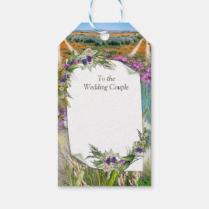 Wilde Öko-freundliche Gräser & Frühlingsblumen Geschenkanhänger
