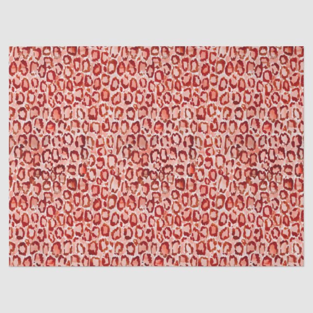WILDE orange Leopard-Haut-Tierdruck CAT Seidenpapier (Vorderseite)