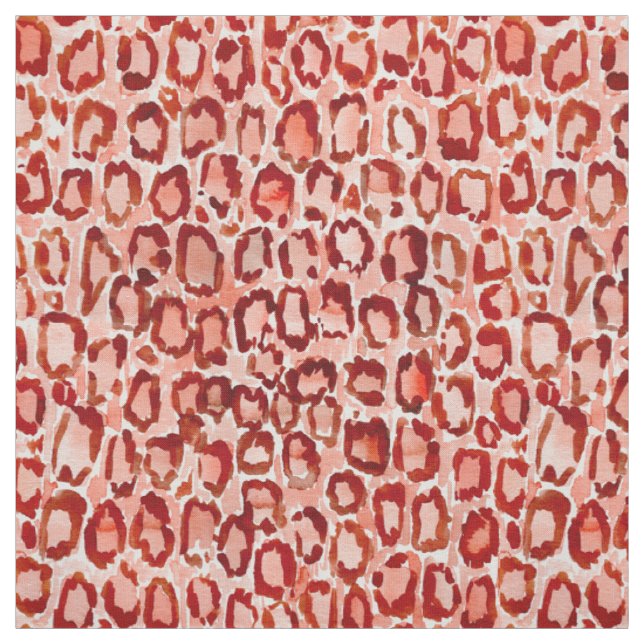 WILDE orange Leopard-Haut-Tierdruck CAT Stoff (Muster)