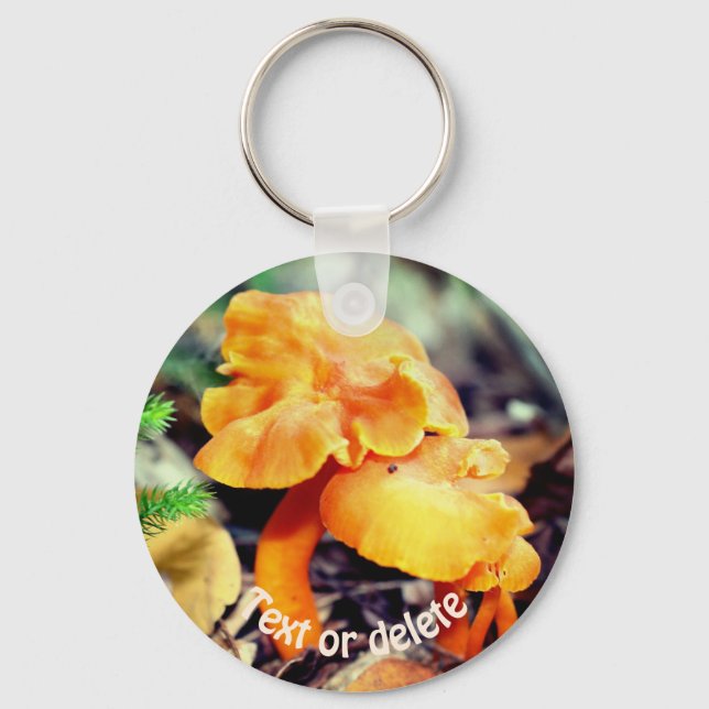Wilde Orange Pilze Natur Personalisiert Schlüsselanhänger (Vorderseite)
