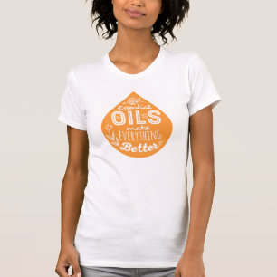 Wilde Orangen-Öl-Tropfen T-Shirt