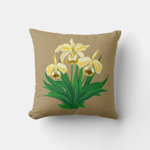 Wilde Orchideen - Goldene gelbe Orchideen und Foli Kissen