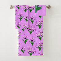 Wilde Orchideen - Lila Orchideen und Foliage