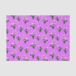 Wilde Orchideen - Lila Orchideen und Foliage Seidenpapier