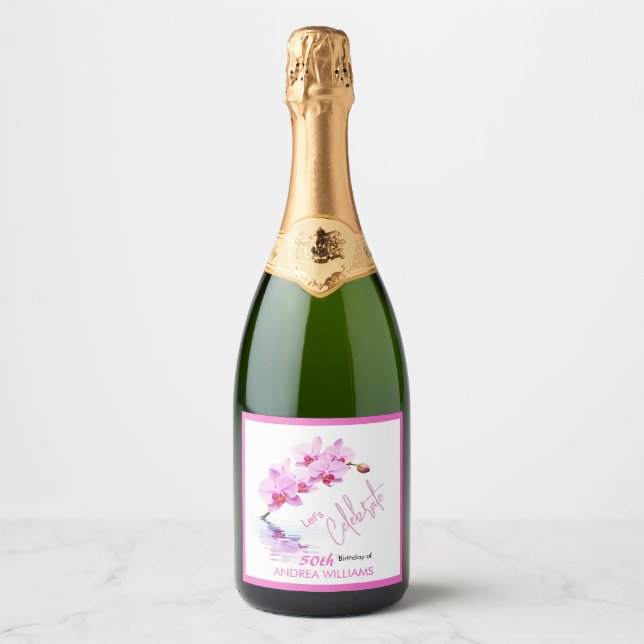 Wilde Orchideenblüten 50. Geburtstag (Vorderseite)